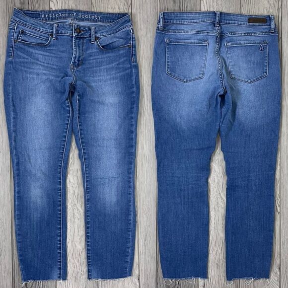 Articles of Society Women Size 27 Cotton Denim Stretch Skinny Leg Ankle Jeans - Picture 1 of 14